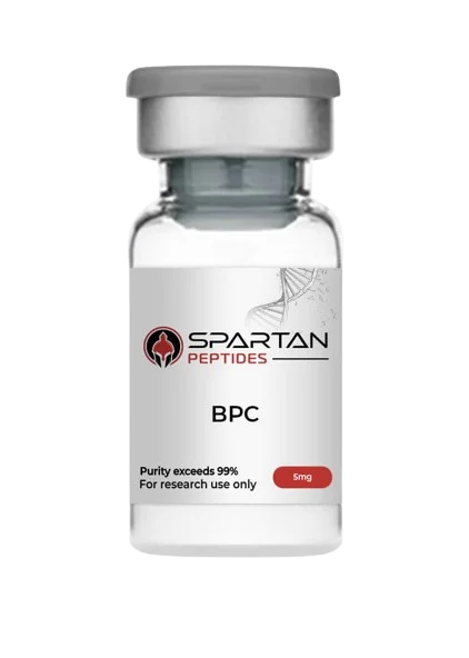 BPC-157 5mg research peptide vial Spartan Peptides reconstitution