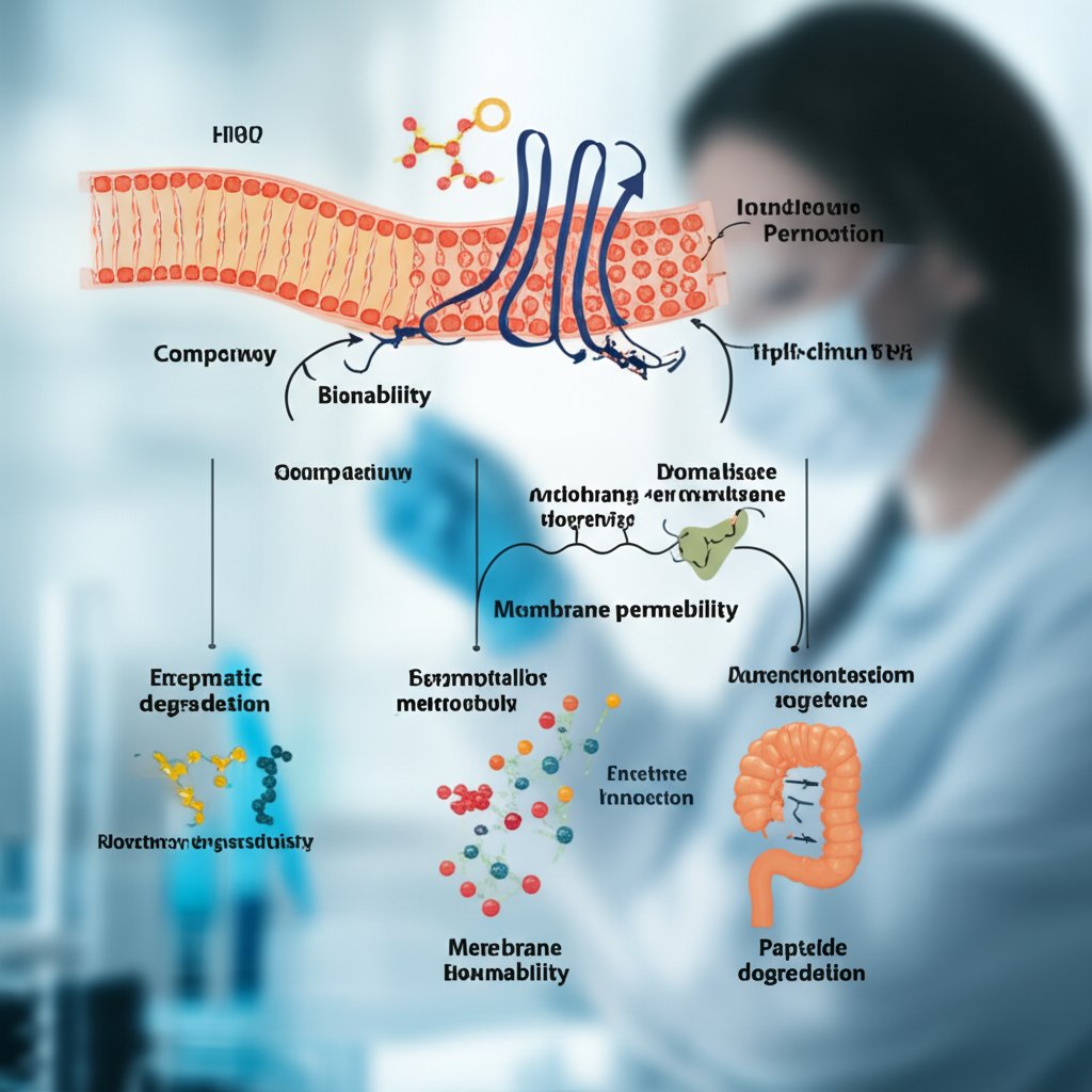 Peptide bioavailability and gastrointestinal absorption pathway research