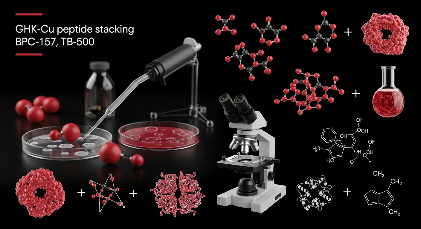GHK-Cu Peptide Stacking Research: Combining Copper Peptide with BPC-157, TB-500, and Epithalon