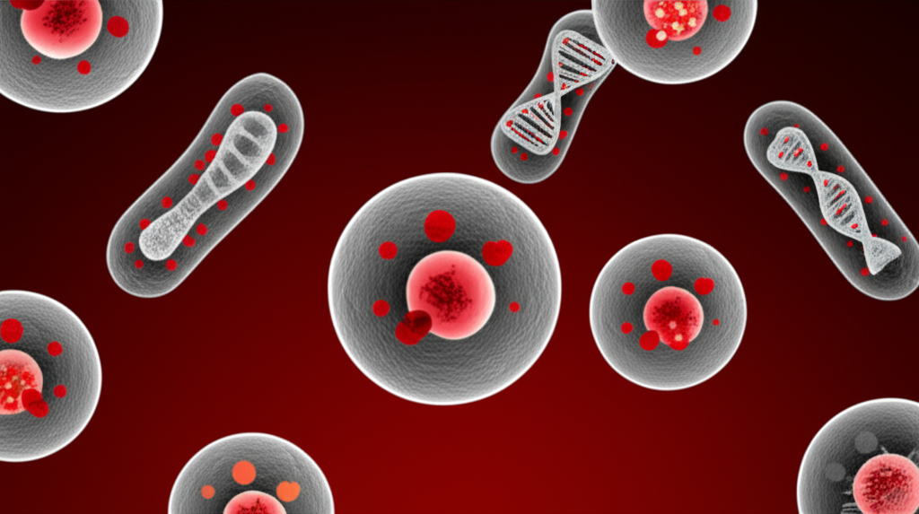NAD+ decline with age showing mitochondrial dysfunction and cellular aging research