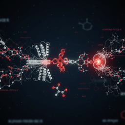 Scientific visualization of hormonal signaling pathways relevant to female physiology research