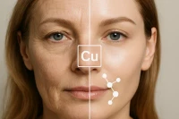 GHK-Cu copper peptide collagen-boosting anti-aging mechanism — skin repair research illustration