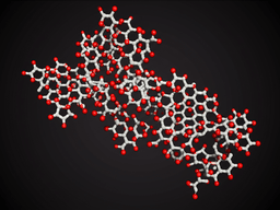 Growth hormone peptide fragment molecular structure 3D rendering