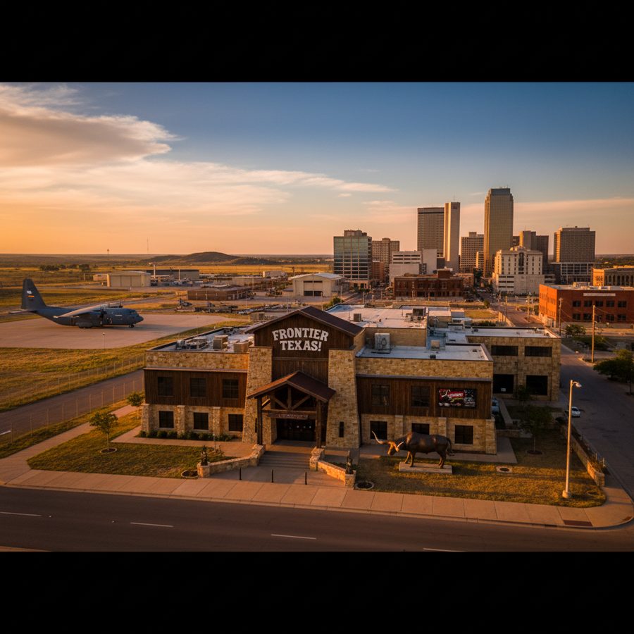 Abilene, Texas city skyline, Spartan Peptides research compounds available for delivery