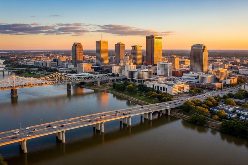 Baton Rouge, Louisiana city skyline, Spartan Peptides research compounds available for delivery