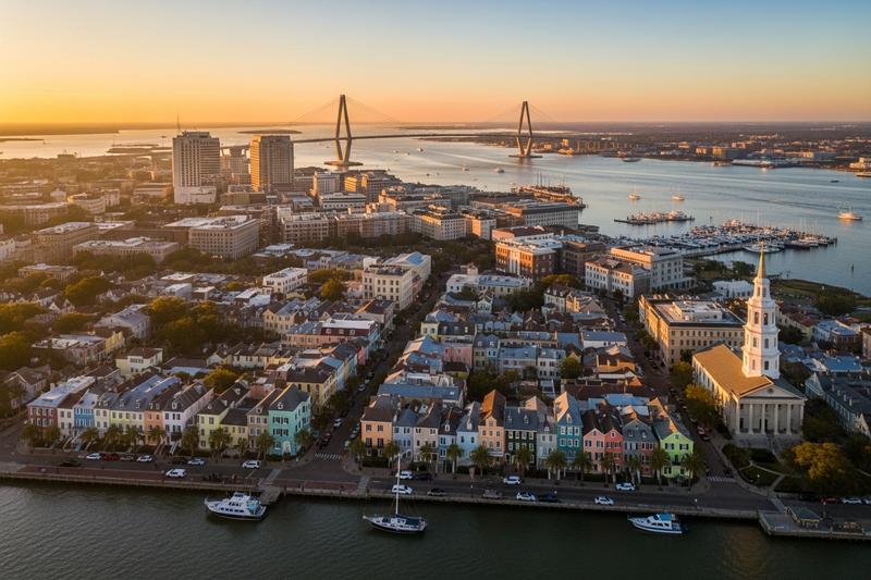 Charleston, South Carolina city skyline, Spartan Peptides research compounds available for delivery