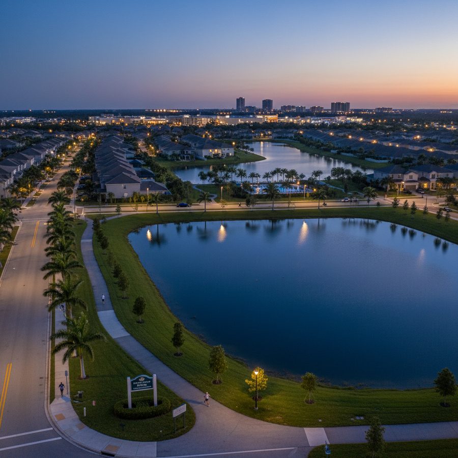 Coral Springs, Florida city skyline, Spartan Peptides research compounds available for delivery