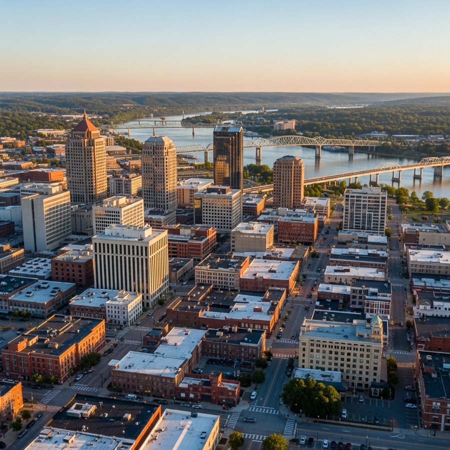 Decatur, Alabama city skyline, Spartan Peptides research compounds available for delivery