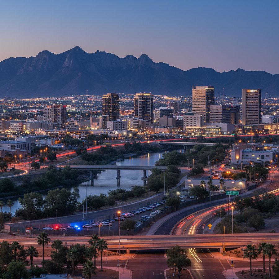 El Paso, Texas city skyline, Spartan Peptides research compounds available for delivery