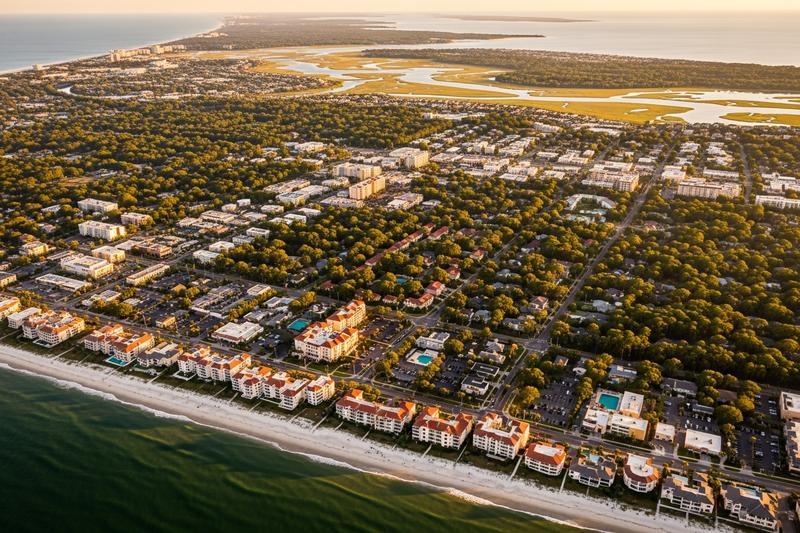 Hilton Head Island, South Carolina city skyline, Spartan Peptides research compounds available for delivery