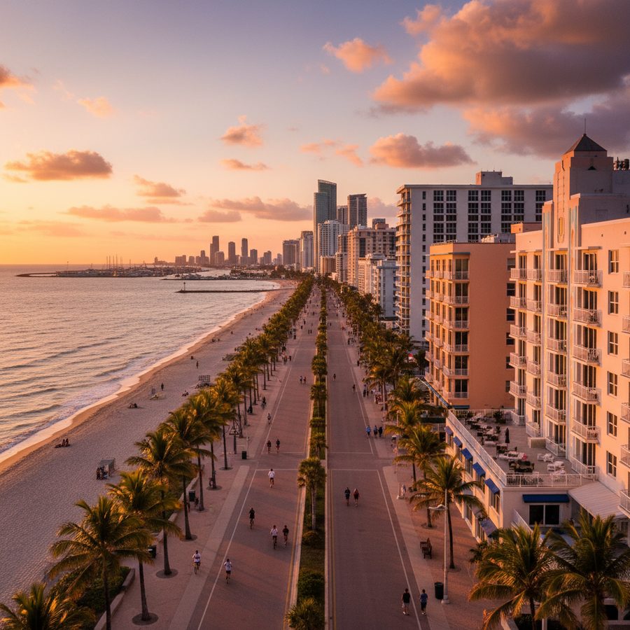 Hollywood, Florida city skyline — Spartan Peptides research compounds available for delivery