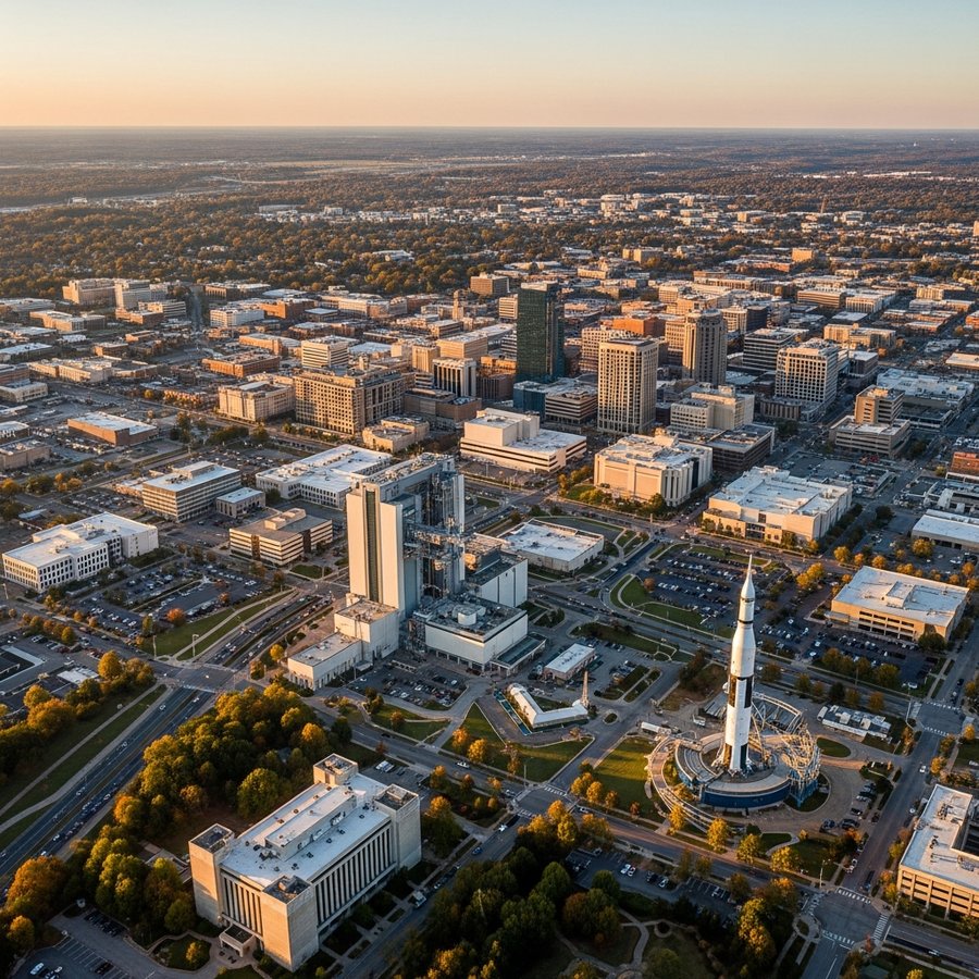 Huntsville, Alabama city skyline, Spartan Peptides research compounds available for delivery