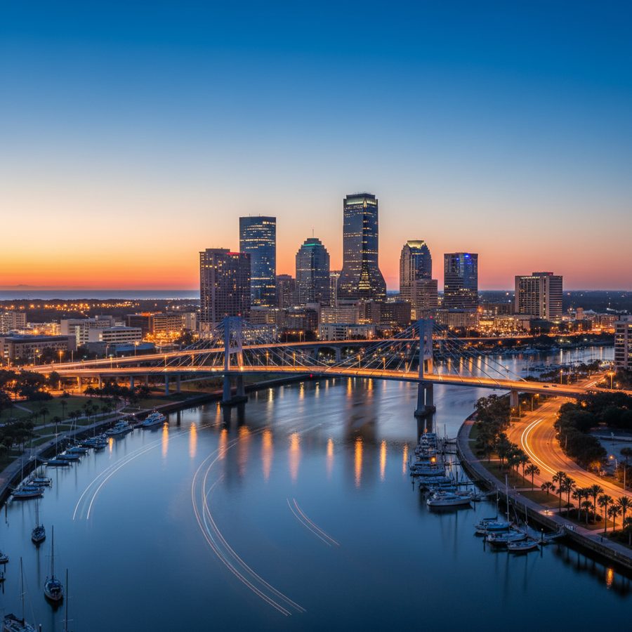 Jacksonville, Florida city skyline — Spartan Peptides research compounds available for delivery