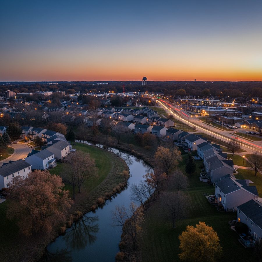 Kettering, Ohio city skyline, Spartan Peptides research compounds available for delivery