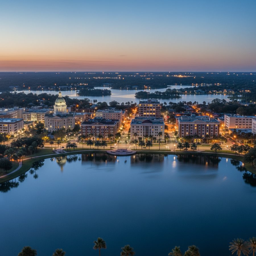 Lakeland, Florida city skyline, Spartan Peptides research compounds available for delivery