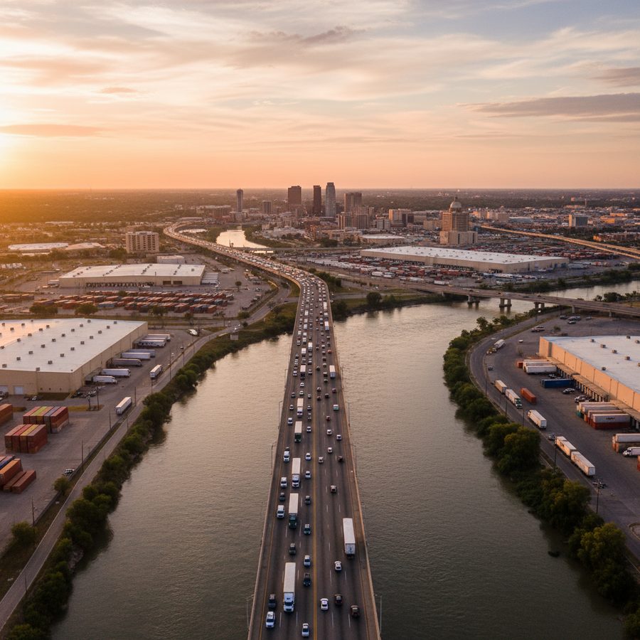 Laredo, Texas city skyline — Spartan Peptides research compounds available for delivery