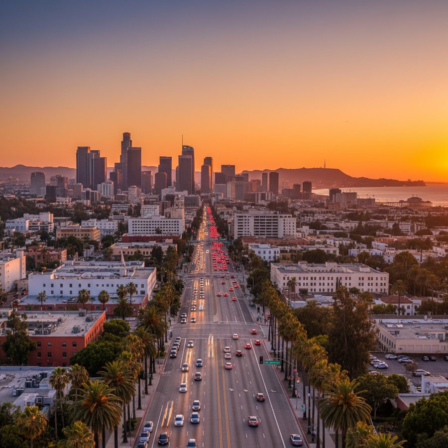 Los Angeles, California city skyline, Spartan Peptides research compounds available for delivery