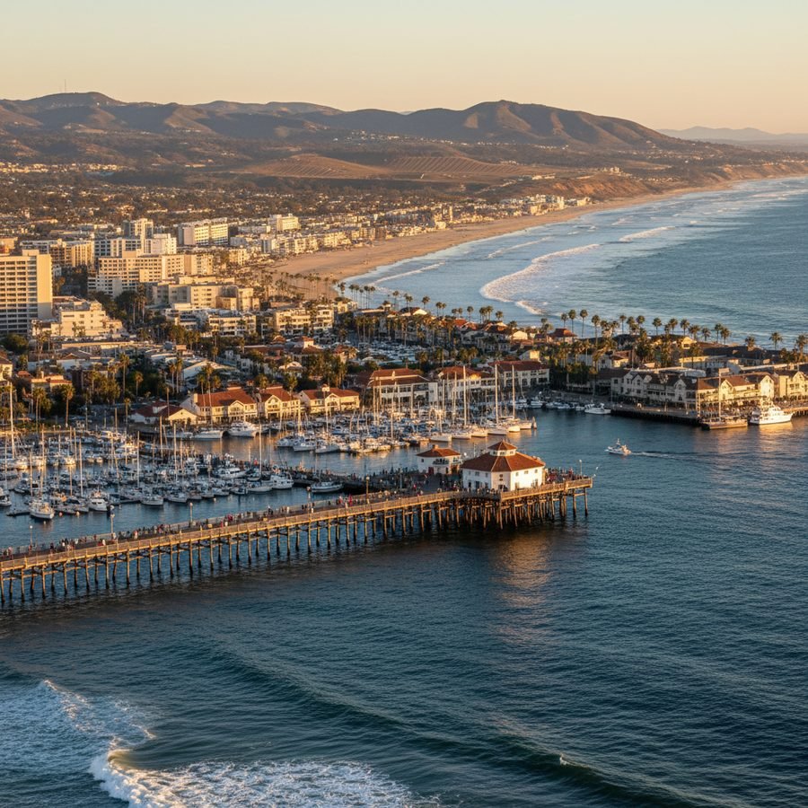 Oceanside, California city skyline — Spartan Peptides research compounds available for delivery