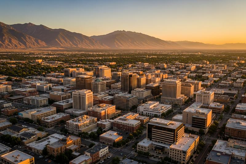 Provo, Utah city skyline, Spartan Peptides research compounds available for delivery