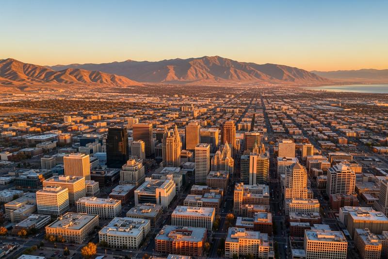 Salt Lake City, Utah city skyline, Spartan Peptides research compounds available for delivery