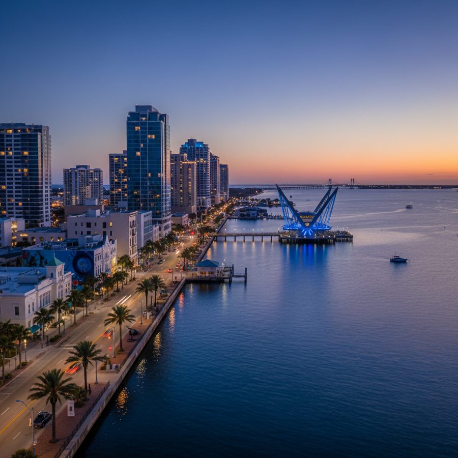 St. Petersburg, Florida city skyline — Spartan Peptides research compounds available for delivery