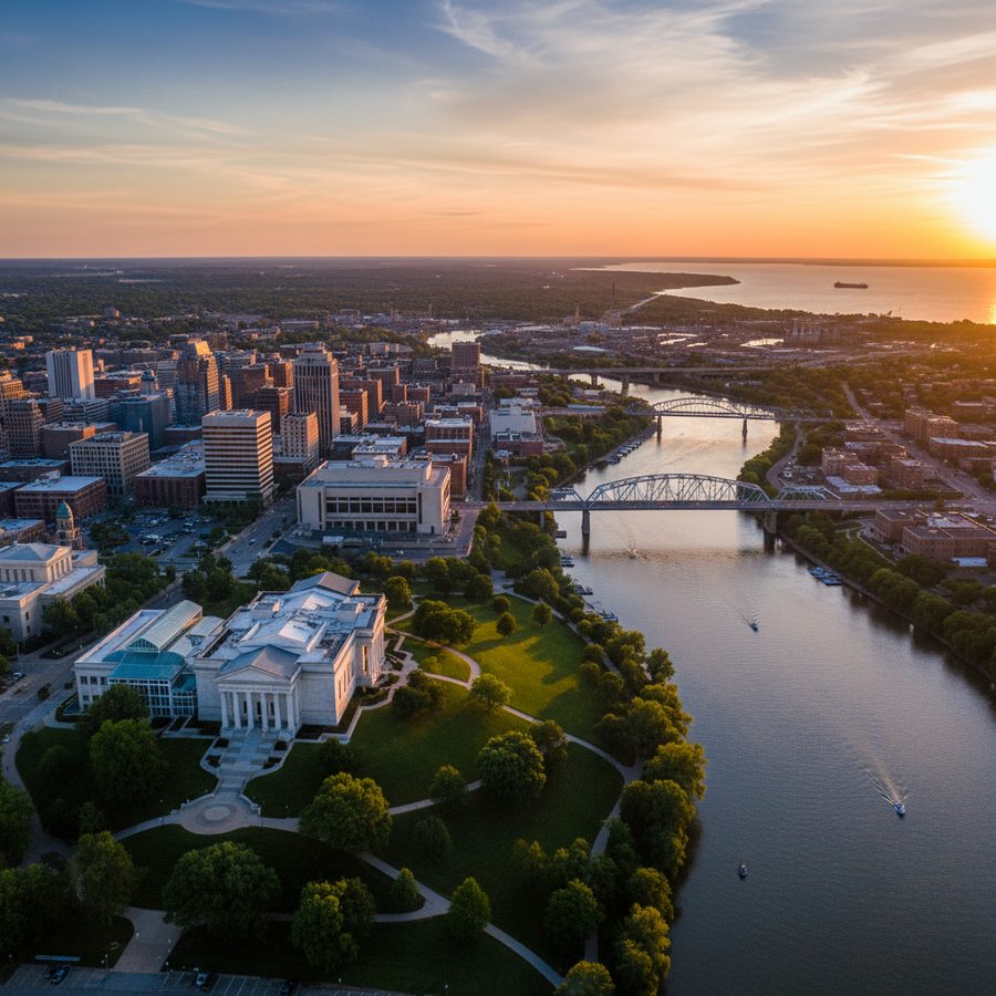 Toledo, Ohio city skyline, Spartan Peptides research compounds available for delivery