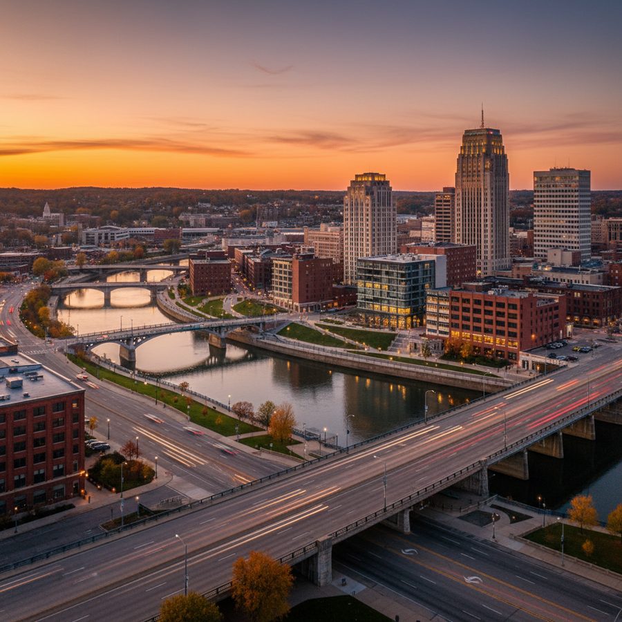 Youngstown, Ohio city skyline, Spartan Peptides research compounds available for delivery